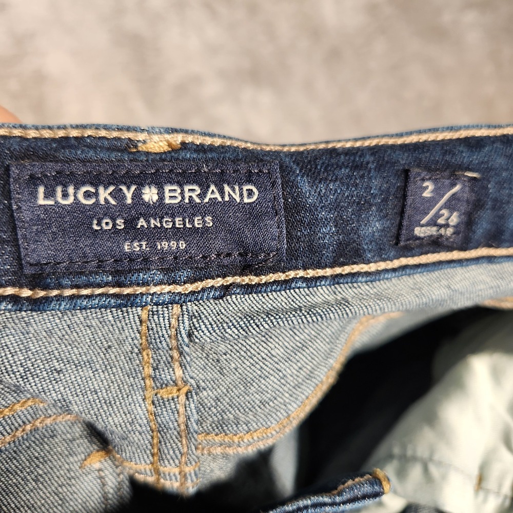 Lucky Brand Lolita Skinny Jeans Womens 2/26 Blue Excellent Low Rise Dark Wash - Picture 7 of 15